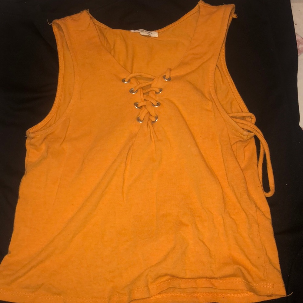 Orange crop top